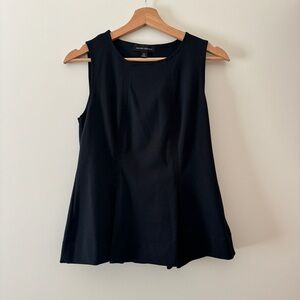 Banana Republic black sleeveless peplum dressy top